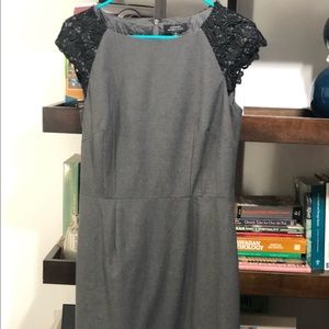 Grey dress . Nice for an interview.